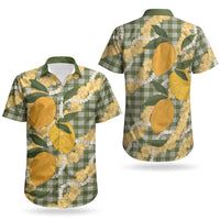 Uliuli Ahiahia Hawaiian Mango Palaka Couples Matching Summer Maxi Dress and Hawaiian Shirt Aloha Hibiscus Pikake Lei