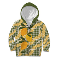 Uliuli Ahiahia Hawaiian Mango Palaka Kid Hoodie Aloha Hibiscus Pikake Lei