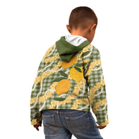 Uliuli Ahiahia Hawaiian Mango Palaka Kid Hoodie Aloha Hibiscus Pikake Lei