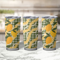Uliuli Ahiahia Hawaiian Mango Palaka Tumbler Cup Aloha Hibiscus Pikake Lei