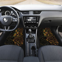 Hawaiian Mango Tribal Tattoo Car Mats Gold Pacific Traditional Pattern