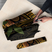 Hawaiian Mango Tribal Tattoo Umbrella Gold Pacific Traditional Pattern