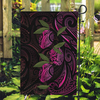 Hawaiian Mango Tribal Tattoo Garden Flag Pink Pacific Traditional Pattern