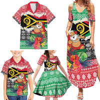 Personalised Vanuatu Joyeux Noel Family Matching Summer Maxi Dress and Hawaiian Shirt Proud To Be a Ni-Van Sand Drawing Art LT9 - Polynesian Pride