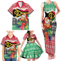 Personalised Vanuatu Joyeux Noel Family Matching Tank Maxi Dress and Hawaiian Shirt Proud To Be a Ni-Van Sand Drawing Art LT9 - Polynesian Pride