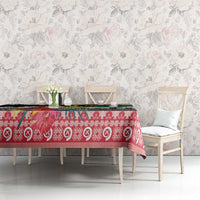 Personalised Vanuatu Joyeux Noel Tablecloth Proud To Be a Ni-Van Sand Drawing Art - Polynesian Pride