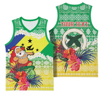 Personalised Malampa Joyeux Noel Basketball Jersey Proud To Be a Ni-Van Sand Drawing Art - Polynesian Pride