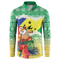 Personalised Malampa Joyeux Noel Button Sweatshirt Proud To Be a Ni-Van Sand Drawing Art - Polynesian Pride