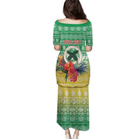 Personalised Malampa Joyeux Noel Family Matching Puletasi and Hawaiian Shirt Proud To Be a Ni-Van Sand Drawing Art LT9 - Polynesian Pride