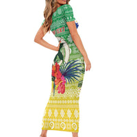 Personalised Malampa Joyeux Noel Family Matching Short Sleeve Bodycon Dress and Hawaiian Shirt Proud To Be a Ni-Van Sand Drawing Art LT9 - Polynesian Pride