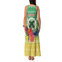 Personalised Malampa Joyeux Noel Family Matching Tank Maxi Dress and Hawaiian Shirt Proud To Be a Ni-Van Sand Drawing Art LT9 - Polynesian Pride