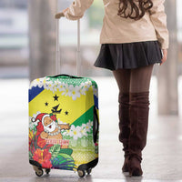 Personalised Malampa Joyeux Noel Luggage Cover Proud To Be a Ni-Van Sand Drawing Art - Polynesian Pride