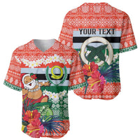 Personalised Penama Joyeux Noel Baseball Jersey Proud To Be a Ni-Van Sand Drawing Art LT9 - Polynesian Pride