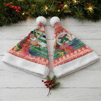Personalised Penama Joyeux Noel Christmas Santa Hat Proud To Be a Ni-Van Sand Drawing Art - Polynesian Pride