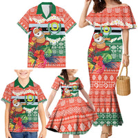 Personalised Penama Joyeux Noel Family Matching Mermaid Dress and Hawaiian Shirt Proud To Be a Ni-Van Sand Drawing Art LT9 - Polynesian Pride