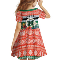 Personalised Penama Joyeux Noel Family Matching Off Shoulder Short Dress and Hawaiian Shirt Proud To Be a Ni-Van Sand Drawing Art LT9 - Polynesian Pride
