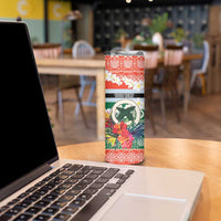 Personalised Penama Joyeux Noel Skinny Tumbler Proud To Be a Ni-Van Sand Drawing Art - Polynesian Pride
