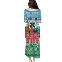 Personalised Sanma Joyeux Noel Puletasi Proud To Be a Ni-Van Sand Drawing Art - Polynesian Pride
