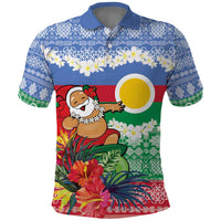 Personalised Shefa Joyeux Noel Polo Shirt Proud To Be a Ni-Van Sand Drawing Art - Polynesian Pride