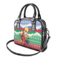 Personalised Shefa Joyeux Noel Shoulder Handbag Proud To Be a Ni-Van Sand Drawing Art - Polynesian Pride