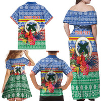 Personalised Tafea Joyeux Noel Family Matching Off Shoulder Maxi Dress and Hawaiian Shirt Proud To Be a Ni-Van Sand Drawing Art LT9 - Polynesian Pride