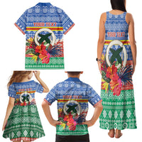 Personalised Tafea Joyeux Noel Family Matching Tank Maxi Dress and Hawaiian Shirt Proud To Be a Ni-Van Sand Drawing Art LT9 - Polynesian Pride