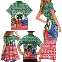 Personalised Torba Joyeux Noel Family Matching Short Sleeve Bodycon Dress and Hawaiian Shirt Proud To Be a Ni-Van Sand Drawing Art LT9 - Polynesian Pride