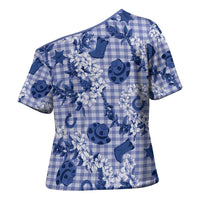 Mokihana Maile Ilima Leis Paniolo Palaka Cross Shoulder Shirt Hawaiian Polu Spirit - Polynesian Pride