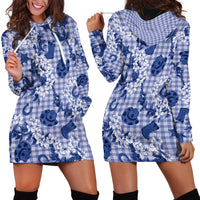 Mokihana Maile Ilima Leis Paniolo Palaka Hoodie Dress Hawaiian Polu Spirit LT9 - Polynesian Pride