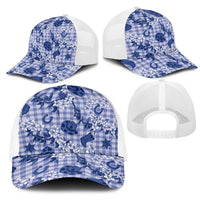 Mokihana Maile Ilima Leis Paniolo Palaka Mesh Trucker Cap Hawaiian Polu Spirit - Polynesian Pride