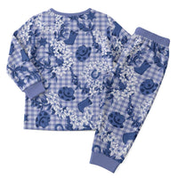 Mokihana Maile Ilima Leis Paniolo Palaka Christmas Pajama Set Hawaiian Polu Spirit - Polynesian Pride