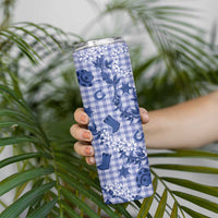 Mokihana Maile Ilima Leis Paniolo Palaka Skinny Tumbler Hawaiian Polu Spirit LT9 - Polynesian Pride
