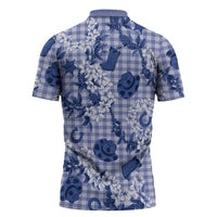 Mokihana Maile Ilima Leis Paniolo Palaka Zipper Polo Shirt Hawaiian Polu Spirit - Polynesian Pride