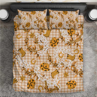 Mokihana Maile Ilima Leis Paniolo Palaka Bedding Set Hawaiian Kula Spirit LT9 Gold - Polynesian Pride