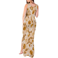 Mokihana Maile Ilima Leis Paniolo Palaka Tank Maxi Dress Hawaiian Kula Spirit - Polynesian Pride