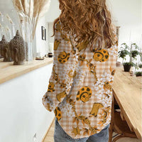 Mokihana Maile Ilima Leis Paniolo Palaka Women Casual Shirt Hawaiian Kula Spirit LT9 - Polynesian Pride