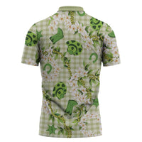 Mokihana Maile Ilima Leis Paniolo Palaka Zipper Polo Shirt Hawaiian Omaomo Ala Spirit - Polynesian Pride
