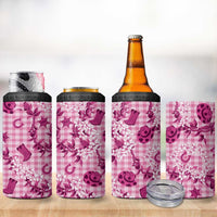 Mokihana Maile Ilima Leis Paniolo Palaka 4 in 1 Can Cooler Tumbler Hawaiian Omaomo Ulaula Spirit LT9 - Polynesian Pride
