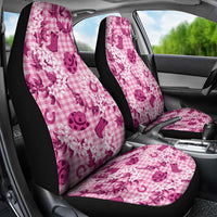 Mokihana Maile Ilima Leis Paniolo Palaka Car Seat Cover Hawaiian Omaomo Ulaula Spirit - Polynesian Pride