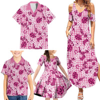Mokihana Maile Ilima Leis Paniolo Palaka Family Matching Summer Maxi Dress and Hawaiian Shirt Hawaiian Omaomo Ulaula Spirit LT9 - Polynesian Pride