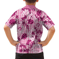 Mokihana Maile Ilima Leis Paniolo Palaka Kid Hawaiian Shirt Hawaiian Omaomo Ulaula Spirit LT9 - Polynesian Pride