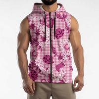 Mokihana Maile Ilima Leis Paniolo Palaka Sleeveless Zip Hoodie Hawaiian Omaomo Ulaula Spirit LT9 - Polynesian Pride