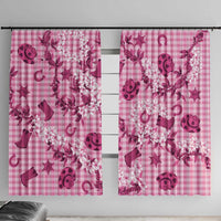 Mokihana Maile Ilima Leis Paniolo Palaka Window Curtain Hawaiian Omaomo Ulaula Spirit - Polynesian Pride
