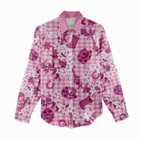 Mokihana Maile Ilima Leis Paniolo Palaka Women Casual Shirt Hawaiian Omaomo Ulaula Spirit LT9 - Polynesian Pride