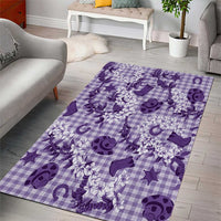 Mokihana Maile Ilima Leis Paniolo Palaka Area Rug Hawaiian Poni Spirit LT9 - Polynesian Pride