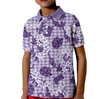 Mokihana Maile Ilima Leis Paniolo Palaka Kid Polo Shirt Hawaiian Poni Spirit - Polynesian Pride