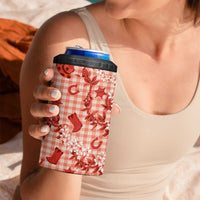 Mokihana Maile Ilima Leis Paniolo Palaka 4 in 1 Can Cooler Tumbler Hawaiian Ulaula Spirit - Polynesian Pride