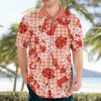 Mokihana Maile Ilima Leis Paniolo Palaka Hawaiian Shirt Hawaiian Ulaula Spirit - Polynesian Pride