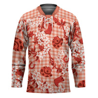 Mokihana Maile Ilima Leis Paniolo Palaka Hockey Jersey Hawaiian Ulaula Spirit - Polynesian Pride