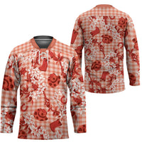 Mokihana Maile Ilima Leis Paniolo Palaka Hockey Jersey Hawaiian Ulaula Spirit - Polynesian Pride